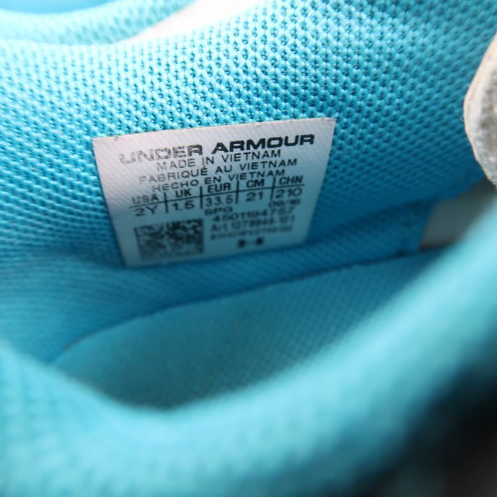 Under Armour Shoes Kids 2Y Soccer Cleats Athletic Sport Lace Up Blue White Youth - Picture 12 of 12